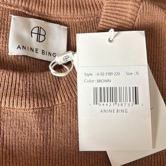 Anine bing NWT Zoey Dress - Brown / Camel , size XS - Picture 9 of 14
